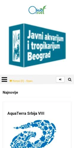 Podgląd witryny Akva Svet, medium z kraju Serbia do artykułów sponsorowanych