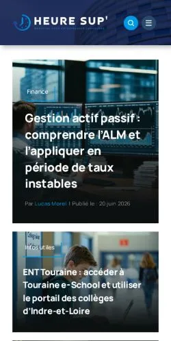 Preview of the Heure Sup website, a media outlet in France for sponsored articles