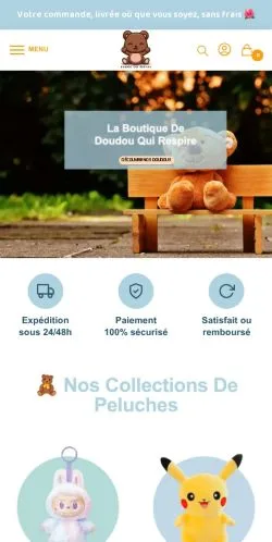 Vista previa del sitio Doudou Qui Respire, medio de Francia para artículos patrocinados