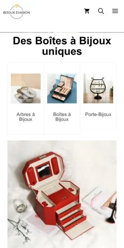 Anteprima del sito Bijoux Evasion, media di Francia per articoli sponsorizzati