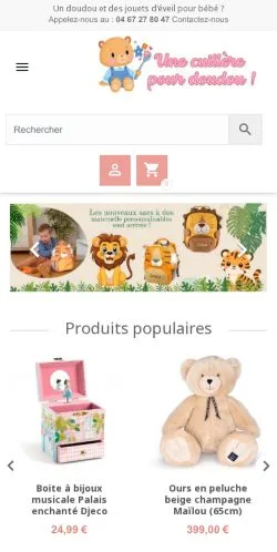 Anteprima del sito Une Cuillère pour Doudou, media di Francia per articoli sponsorizzati
