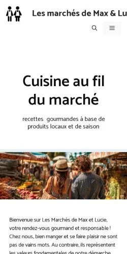 Pré-visualização do site Marchés de Max & Lucie, meio de França para artigos patrocinados