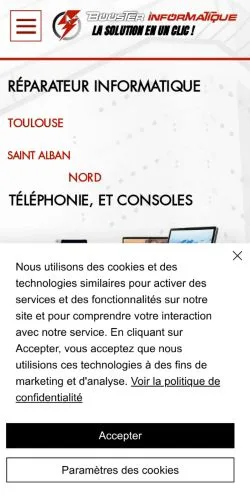 Anteprima del sito Réparateur Informatique Toulouse Nord, media di Francia per articoli sponsorizzati
