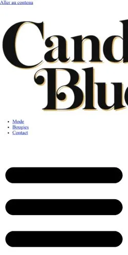 Sponsorlu makaleler için Fransa medyası Candy Blue Bougies sitesinin önizlemesi