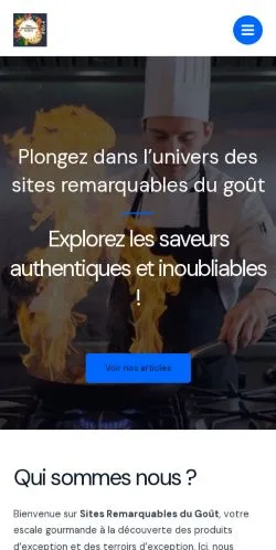 Anteprima del sito Sites remarquables du gout, media di Francia per articoli sponsorizzati