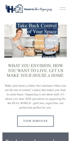 スポンサード記事向けのアメリカ合衆国メディア、House To Home Organizingのサイトプレビュー
