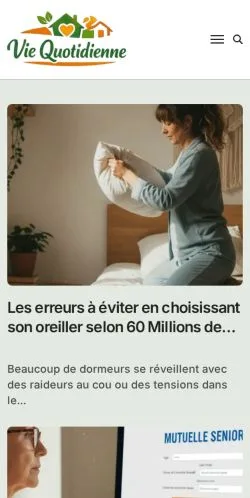 스폰서 기사용 프랑스 매체 Vie Quotidienne 사이트 미리보기