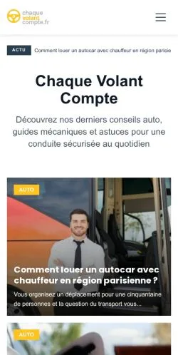 Anteprima del sito Chaque Volant Compte, media di Francia per articoli sponsorizzati