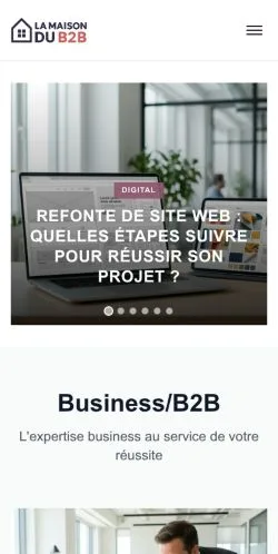 Podgląd witryny La Maison Du B2B, medium z kraju Francja do artykułów sponsorowanych