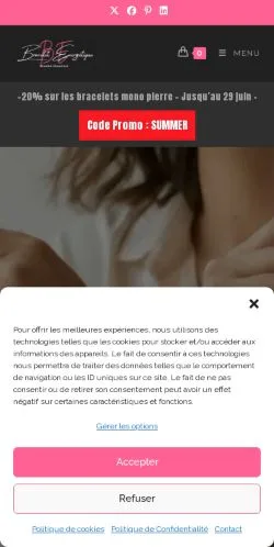 Anteprima del sito Bracelet Énergétique, media di Francia per articoli sponsorizzati