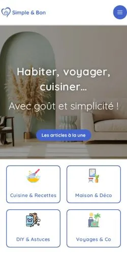 Forhåndsvisning av nettstedet Simple Et Bon, medium fra Frankrike for sponsede artikler