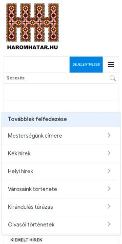 Anteprima del sito Kezdőlap, media di Ungheria per articoli sponsorizzati