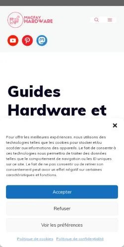 Voorbeeld van de site Macfay Hardware Guides, medium uit Frankrijk voor gesponsorde artikelen