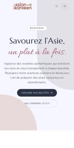 Anteprima del sito AsianKanteen, media di Francia per articoli sponsorizzati