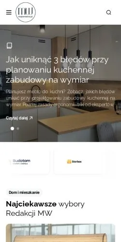 Anteprima del sito mojewnetrza.pl, media di Polonia per articoli sponsorizzati