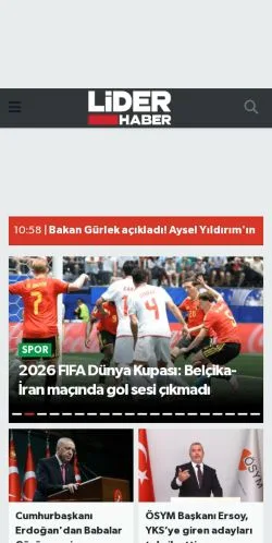 Podgląd witryny Lider Haber, medium z kraju Turcja do artykułów sponsorowanych