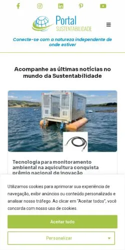 Anteprima del sito Portal Sustentabilidade, media di Brasile per articoli sponsorizzati