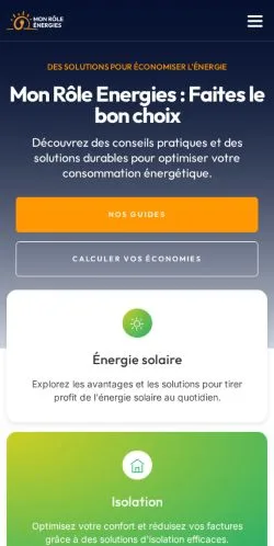 스폰서 기사용 프랑스 매체 Mon rôle energies 사이트 미리보기