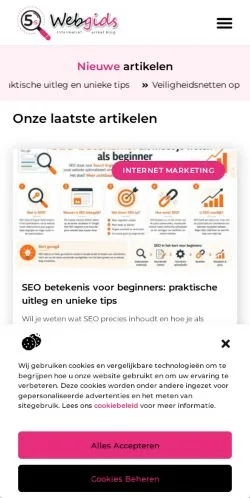 Podgląd witryny Populaire Artikelen, medium z kraju Holandia do artykułów sponsorowanych