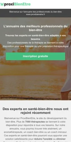 Anteprima del sito Proxi Bien-être, media di Francia per articoli sponsorizzati