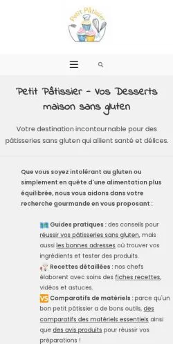 스폰서 기사용 프랑스 매체 Petit Pâtissier 사이트 미리보기