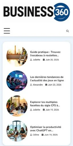 スポンサード記事向けのフランスメディア、Business 360のサイトプレビュー