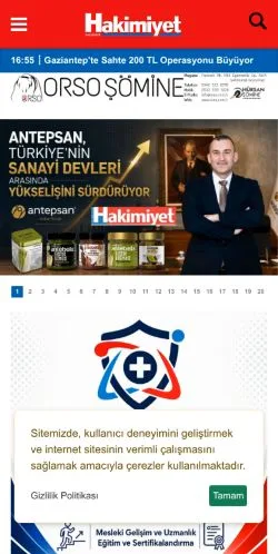 Anteprima del sito Gaziantep Hakimiyet Gazetesi, media di Lituania per articoli sponsorizzati