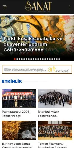 Anteprima del sito İstanbul Sanat Dergisi, media di Turchia per articoli sponsorizzati