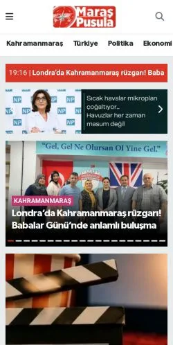 Forhåndsvisning av nettstedet Maraş Pusula Haber, medium fra Tyrkia for sponsede artikler