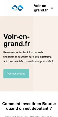 스폰서 기사용 프랑스 매체 Voir-en-grand.fr 사이트 미리보기