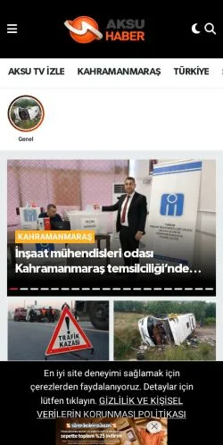 Anteprima del sito Aksu TV Haber, media di Turchia per articoli sponsorizzati
