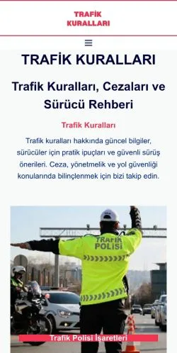Anteprima del sito Trafik Kuralları, media di Turchia per articoli sponsorizzati