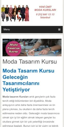 Anteprima del sito Moda Tasarım Kursu, media di Turchia per articoli sponsorizzati