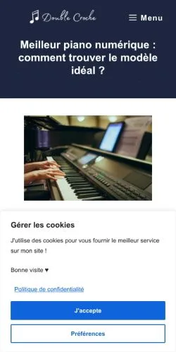 Podgląd witryny Meilleur Piano Numérique, medium z kraju Francja do artykułów sponsorowanych