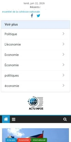 Anteprima del sito ActuInfos, media di Francia per articoli sponsorizzati
