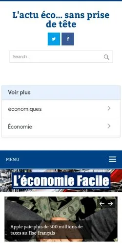 Podgląd witryny L'Économie Facile, medium z kraju Francja do artykułów sponsorowanych