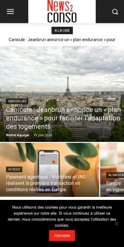 Anteprima del sito News de Conso, media di Francia per articoli sponsorizzati