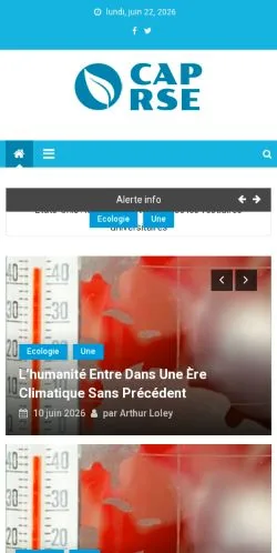 Anteprima del sito Cap Rse, media di Francia per articoli sponsorizzati