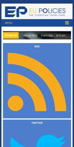 Anteprima del sito EU Policies, media di Stati Uniti per articoli sponsorizzati
