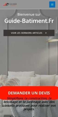 Podgląd witryny Guide Batiment, ujętej jako miejsce publikacji artykułów sponsorowanych