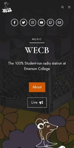 스폰서 기사 게재 매체로 등록된 WECB 사이트 미리보기