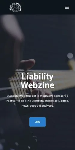 스폰서 기사 게재 매체로 등록된 Liability Webzine 사이트 미리보기