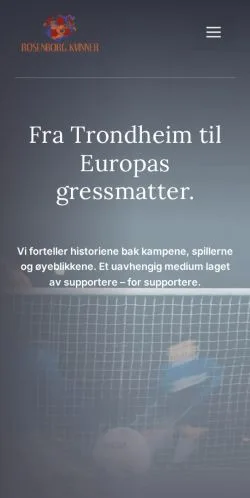 스폰서 기사 게재 매체로 등록된 Rosenborg Kvinner 사이트 미리보기