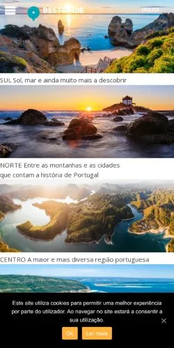스폰서 기사 게재 매체로 등록된 Bestguide Portugal 사이트 미리보기