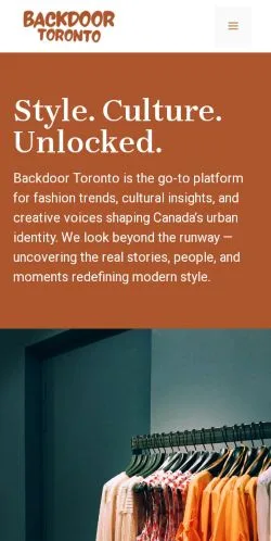 Anteprima del sito Backdoor Toronto, referenziato per la pubblicazione di articoli sponsorizzati
