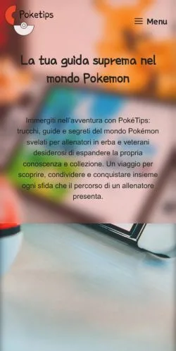 Anteprima del sito PokéTips, referenziato per la pubblicazione di articoli sponsorizzati