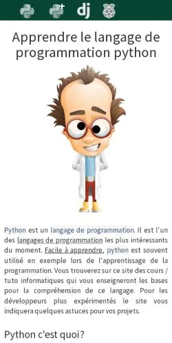 Anteprima del sito Python Doctor, referenziato per la pubblicazione di articoli sponsorizzati