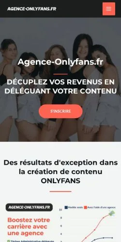 Aperçu du site Agence Onlyfans, référencé pour publier un article sponsorisé