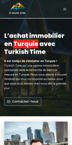 Vista previa del sitio Turkish Time, referenciado para publicar artículos patrocinados