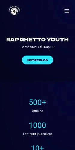 Anteprima del sito Rap Ghetto Youth, referenziato per la pubblicazione di articoli sponsorizzati